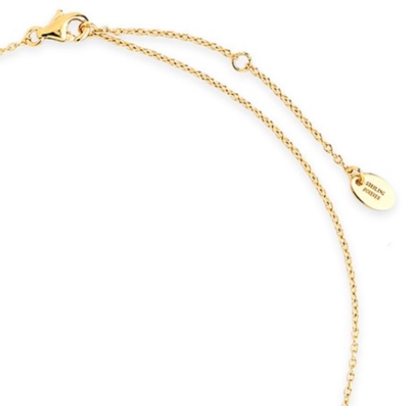 New Women’s 14K Gold Over Sterling Silver Polished Bar & Heart Necklace 16” - Picture 3 of 4